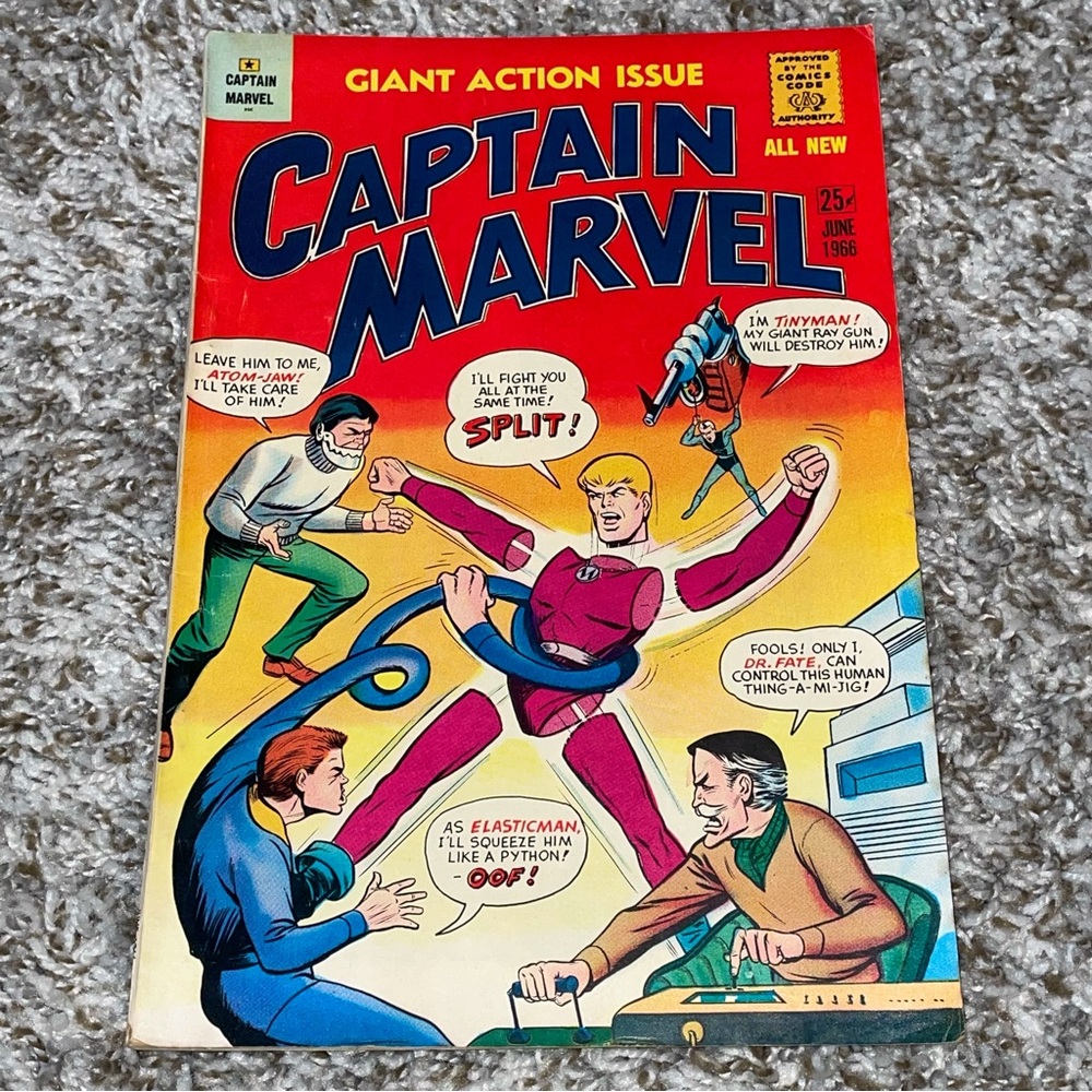 VINTAGE 1966 M.F. ENTERPRISES CAPTAIN MARVEL Silver Age Giant Size Comic #2